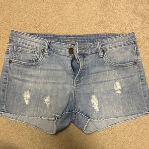 Kut from the Kloth Light Blue Distressed Denim Cutoff Shorts